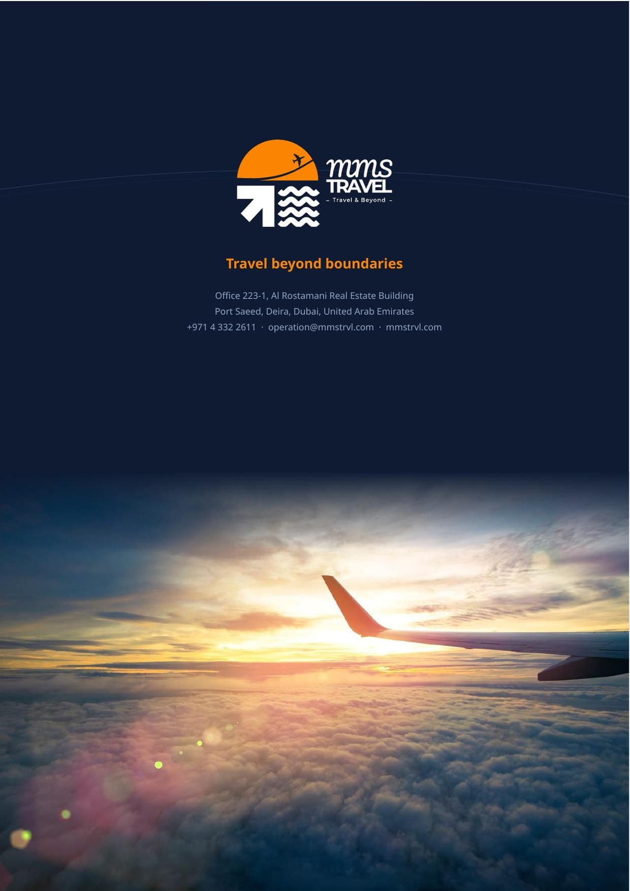 Back cover of the English MMS company brochure